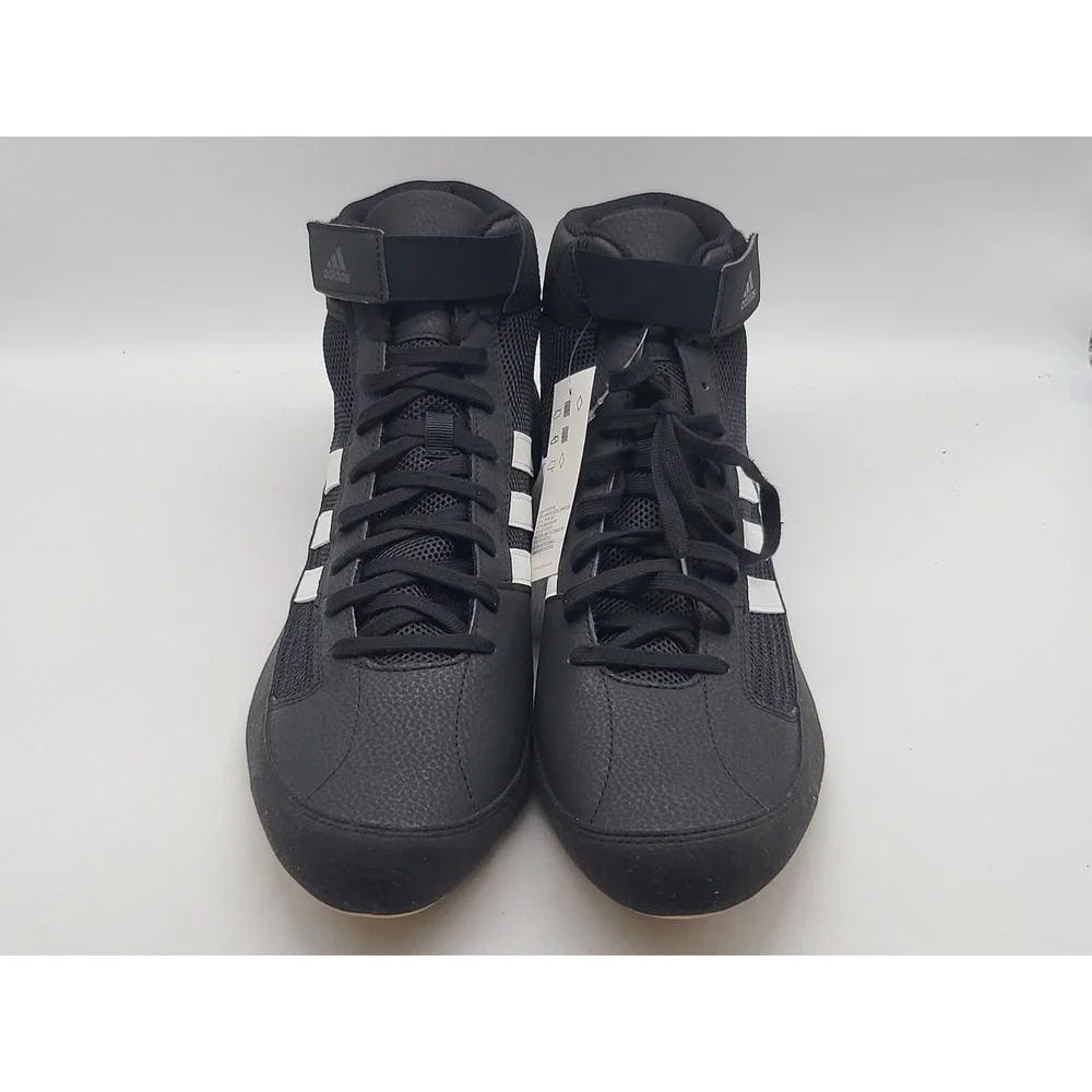 Adidas HVC 2 Wrestling Shoes Mens 16 NWOB Black White MMA Boxing Gum AQ3325